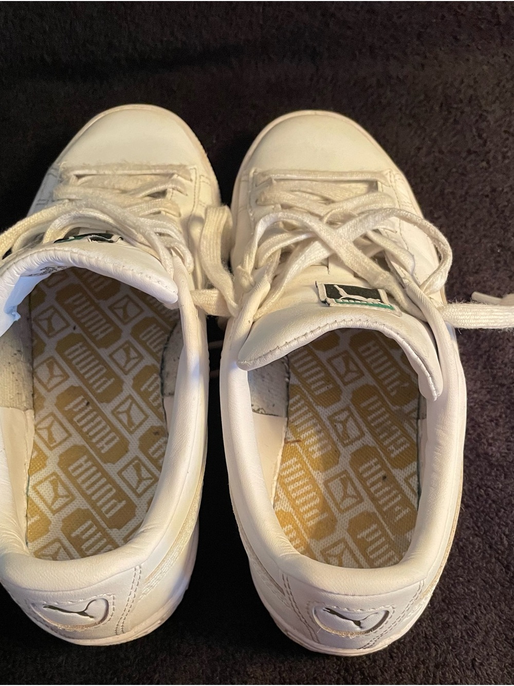 Puma Classic Basket White Leather Size 4.5 - Picture 8 of 9